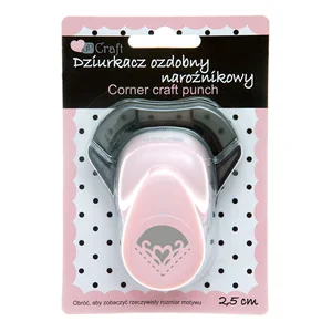 Dziurkacz ozdobny narożnikowy Serce 2,5cm Dziurkacz ozdobny narożnikowy Serce 2,5cm
