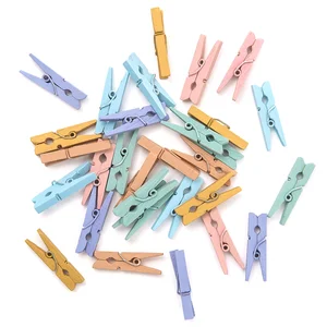 Klamerki mini drewniane 3cm Rainbow 30 szt. Klamerki mini drewniane 3cm Rainbow 30 szt.