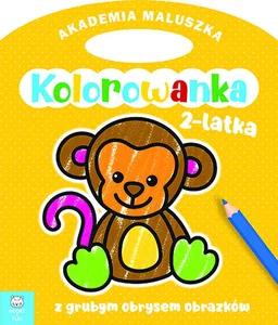Akademia maluszka Kolorowanka 2-latka Małpka z grubym obrysem