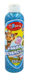 Farba dekoracyjna brokat niebieska 250ml Farba dekoracyjna brokat niebieska 250ml