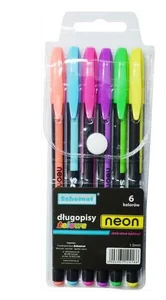 Długopisy żelowe neonowe 6 kolorów Długopisy żelowe neonowe 6 kolorów