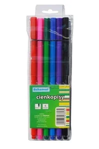 Cienkopisy 0,4mm 6 kolorów Cienkopisy 0,4mm 6 kolorów