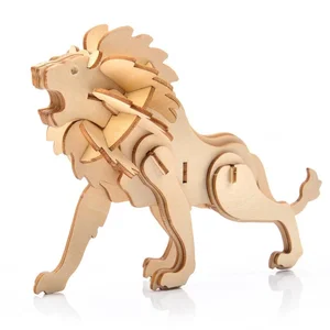 Little Story Drewniane Puzzle Model 3D - Lew Little Story Drewniane Puzzle Model 3D - Lew