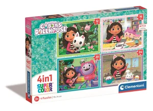 Puzzle 4 w 1 Supercolor Gabby's Dollhouse
