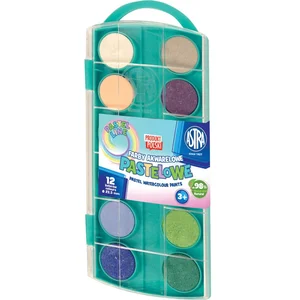 Farby akwarelowe pastelowe 12 kolorów 23,5mm Astra Farby akwarelowe pastelowe 12 kolorów 23,5mm Astra