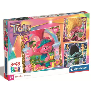 Puzzle 3x48 supercolor Trolls 3 25292 Puzzle 3x48 supercolor Trolls 3 25292