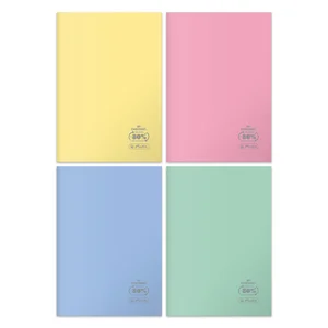 Paczka Zeszyt A4 60k kratka Herlitz eco pp pastel colors fsc pakiet 5 szt.