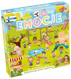 Uczmy się Emocje Układanka edukacyjna z grą
