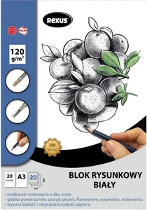 Blok rysunkowy A3/20K biały Premium Blok rysunkowy A3/20K biały Premium