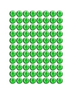 Dżety samoprzylepne zielone 4mm 240szt