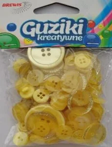 Guziki kreatywne żółte 40g Guziki kreatywne żółte 40g