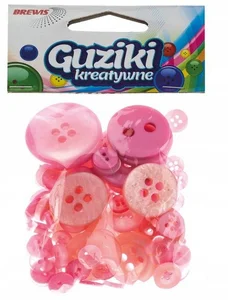 Guziki kreatywne różowe 40g Guziki kreatywne różowe 40g