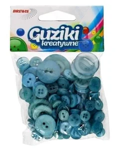 Guziki kreatywne niebieskie 40g Guziki kreatywne niebieskie 40g