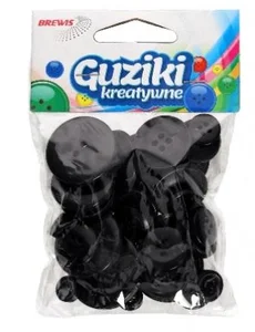 Guziki kreatywne czarne 40g Guziki kreatywne czarne 40g