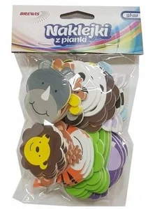 Naklejki z pianki ZOO 36szt Naklejki z pianki ZOO 36szt