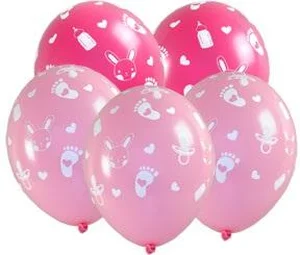 Balony Baby shower dziewczynka 5szt