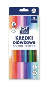 Kredki ołówkowe Oxford Regular z temperówką 12 kolorów