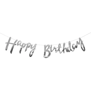 Girlanda Happy Birthday srebrna Girlanda Happy Birthday srebrna