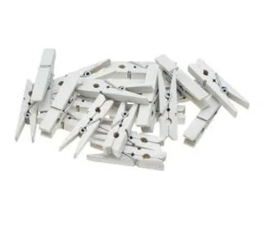 Klamerki białe 3,5cm 20szt Klamerki białe 3,5cm 20szt