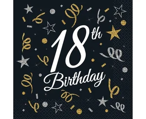 Serwetki B&C 18th Birthday 33x33cm 20szt