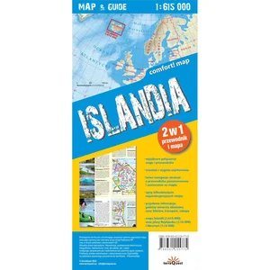 Islandia laminowany 2w1: przewodnik i mapa