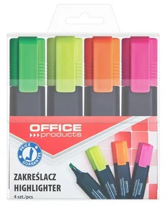 Zakreślacz fluorescencyjny Office Products 4 sztuki