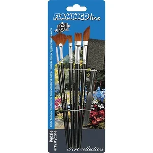Pędzle artystyczne Flamingo 6 sztuk Pędzle artystyczne Flamingo 6 sztuk