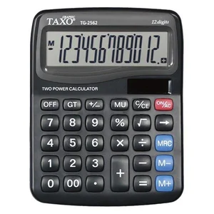 Kalkulator Taxo 12-pozycyjny TG-2562 czarny Kalkulator Taxo 12-pozycyjny TG-2562 czarny