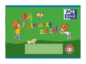 Paczka Zeszyt A5 16k do nauki pisania A5 linia podwójna specjalna Oxford mix pakiet 10 sztuk