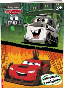 Disney Pixar Auta W Trasie Kolorowanka z naklejkami