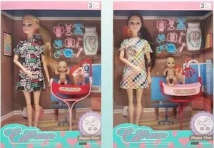 Lalka z akcesoriami i dzieckiem MIX Lalka z akcesoriami i dzieckiem MIX
