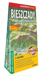 Bieszczady Mapa panoramiczna; laminowana mapa turystyczna 1:60 000 Bieszczady Mapa panoramiczna; laminowana mapa turystyczna 1:60 000