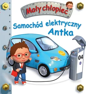 Samochód elektryczny Antka. Mały chłopiec Samochód elektryczny Antka. Mały chłopiec