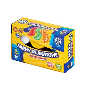 Farby plakatowe 6 kolorów 20ml ASTRA Farby plakatowe 6 kolorów 20ml ASTRA