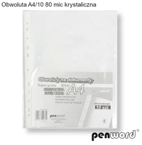 Obwoluta A4 80 mic krystaliczna 10szt Obwoluta A4 80 mic krystaliczna 10szt
