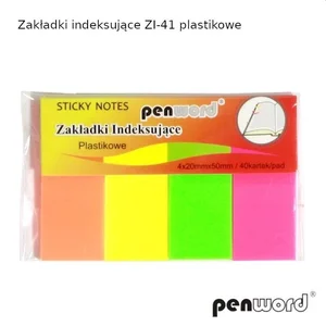 Zakładki indeksujące 20x50mm 4x40szt plastikowe Zakładki indeksujące 20x50mm 4x40szt plastikowe