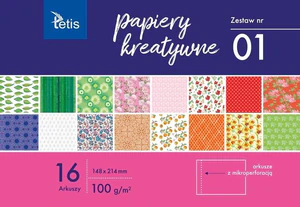Papiery kreatywne zestaw 1 A5 16 ark.