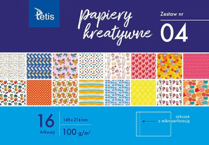 Papiery kreatywne zestaw 4 A5 16 ark.
