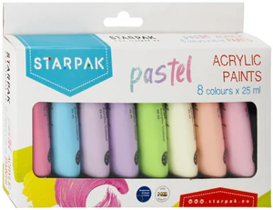 Farby akrylowe pastelowe 25ml 8 kolorów