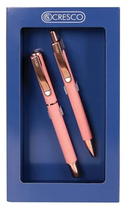 Komplet: Pióro + długopis Master w etui GB - różowy