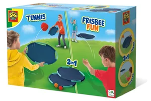 Zabawa w tenisa i frisbee 2w1