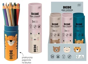 Kredki ołówkowe tuba BB Friends 24 kolory Kredki ołówkowe tuba BB Friends 24 kolory