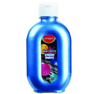 Farba plakatowa 300ml KEYROAD metaliczna niebieska Farba plakatowa 300ml KEYROAD metaliczna niebieska