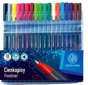Cienkopisy trójkątne Astrapen 18 kolorów Cienkopisy trójkątne Astrapen 18 kolorów