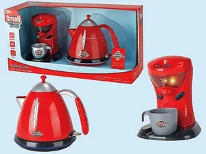 Ekspres do kawy i czajnik na baterie czerwone Ekspres do kawy i czajnik na baterie czerwone