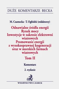 Odnawialne źródła energii. Rynek mocy. Inwestycje w zakresie elektrowni wiatrowych. Promowanie energ