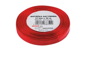Wstążka satynowa bordowa 12mmx32m Wstążka satynowa bordowa 12mmx32m