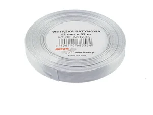 Wstążka satynowa szara 12mmx32m