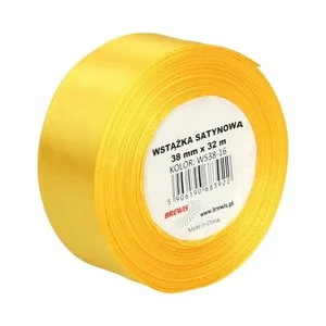 Wstążka satynowa żółta 38mmx32m Wstążka satynowa żółta 38mmx32m