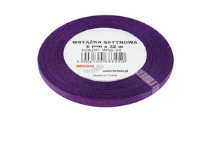 Wstążka satynowa fioletowa 6mmx32m